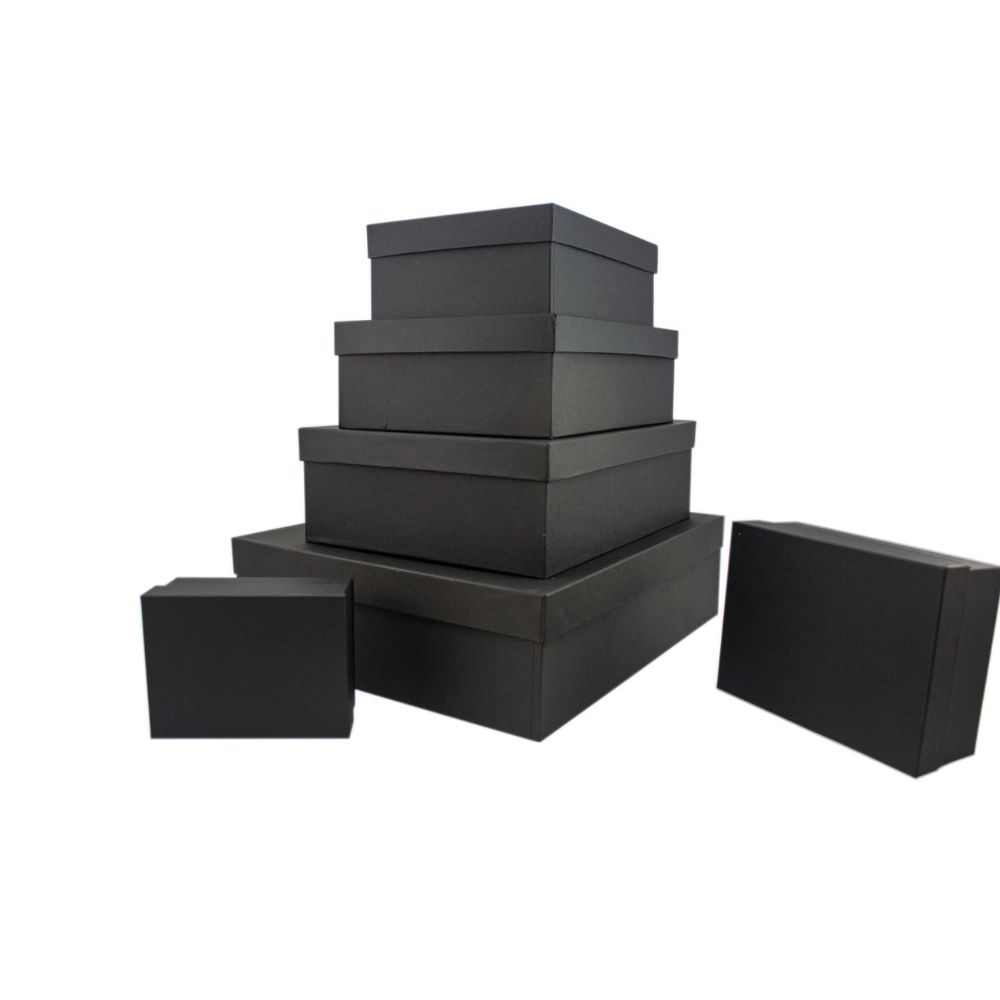 Χειροποίητο Χάρτινο Κουτί, Μαύρο, 8 διαστάσεις